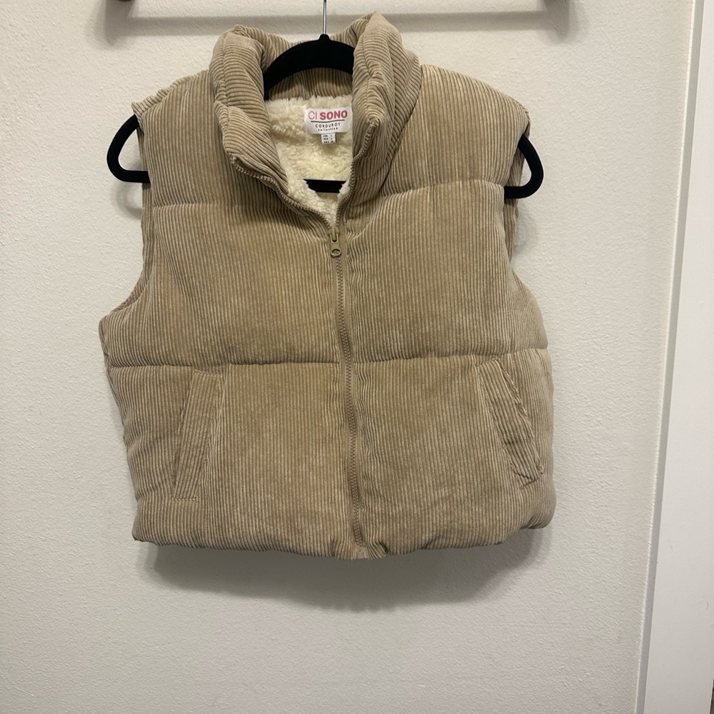 Ci Sono Tan Corduroy Vest